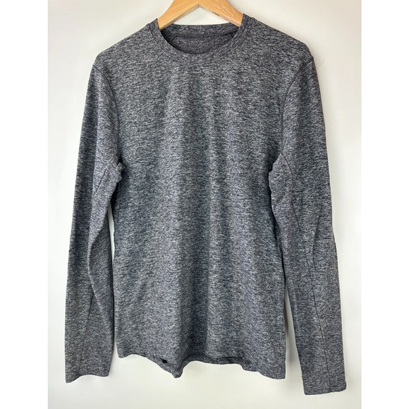 Lululemon Surge Warm Long Sleeve Heathered Melanite Gray Men's Size Medium - Picture 2 of 12